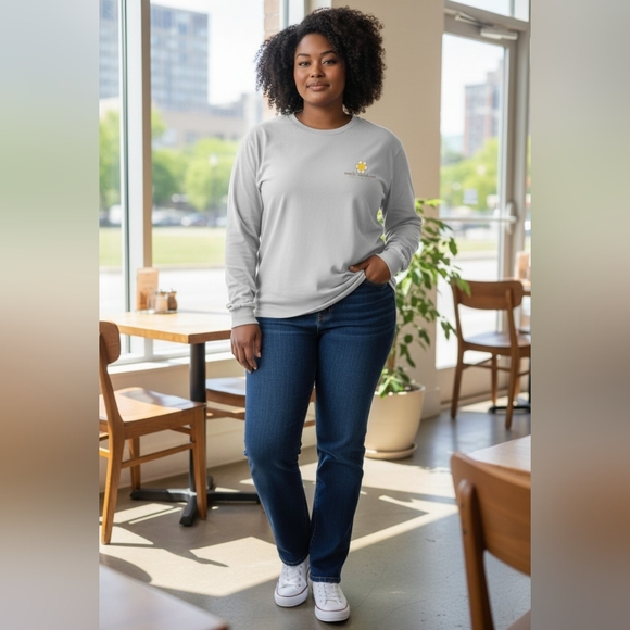 Simply Southern Tops - Simply Southern X-Large Long Sleeve Graphic Tee Blue Daisy Logo Shirt